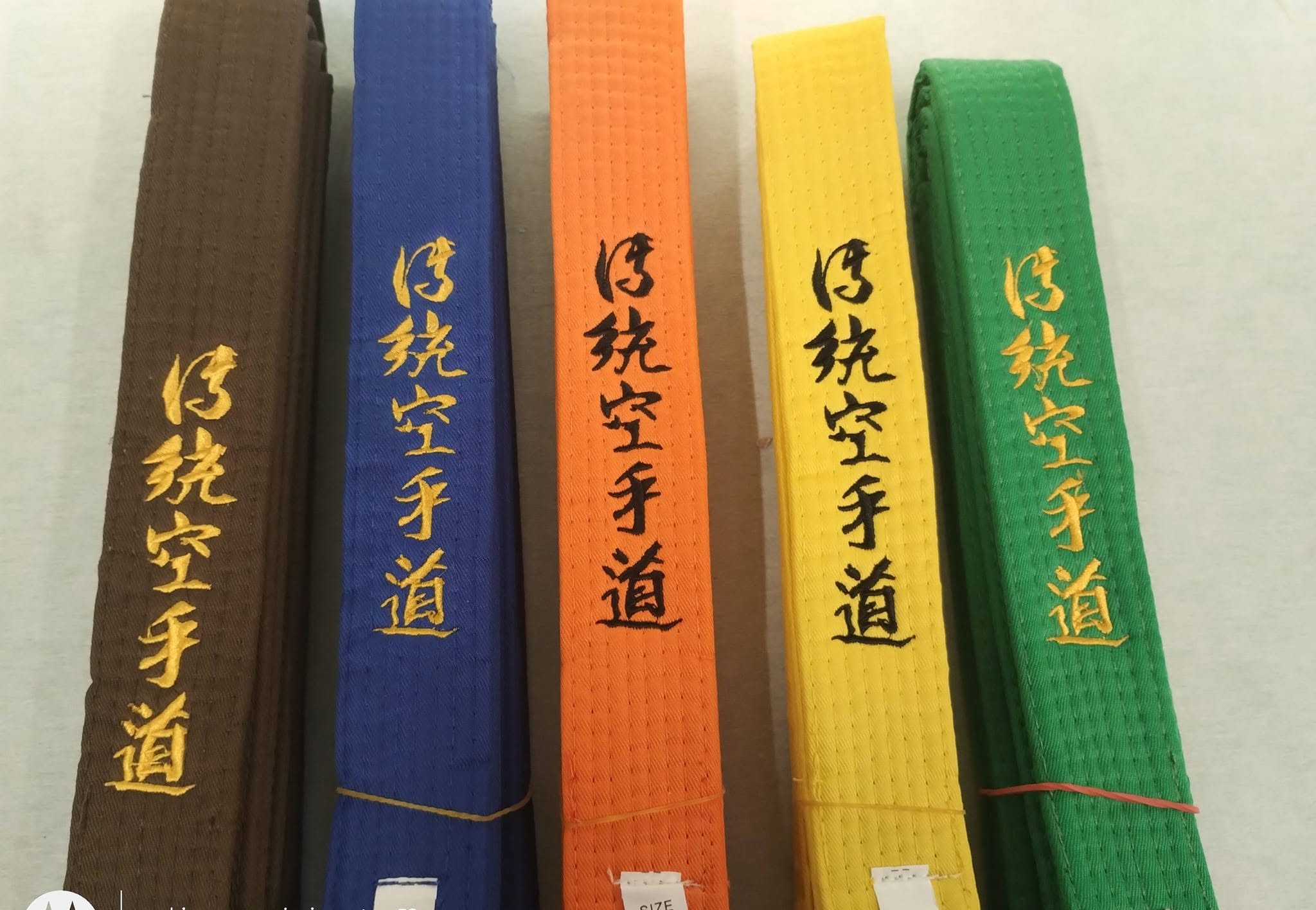 Haft na pasach karate